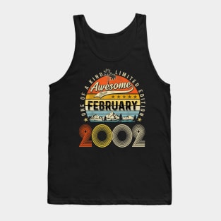 Awesome Since February 2002 Vintage 21st Birthday Tank Top